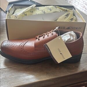Deer Stags Men's Tan Brogue Oxfords